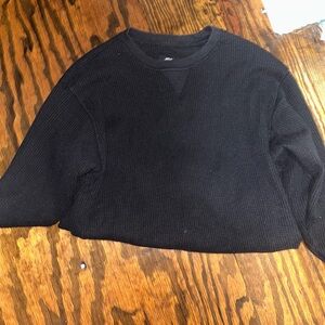 Black Cropped Sweater